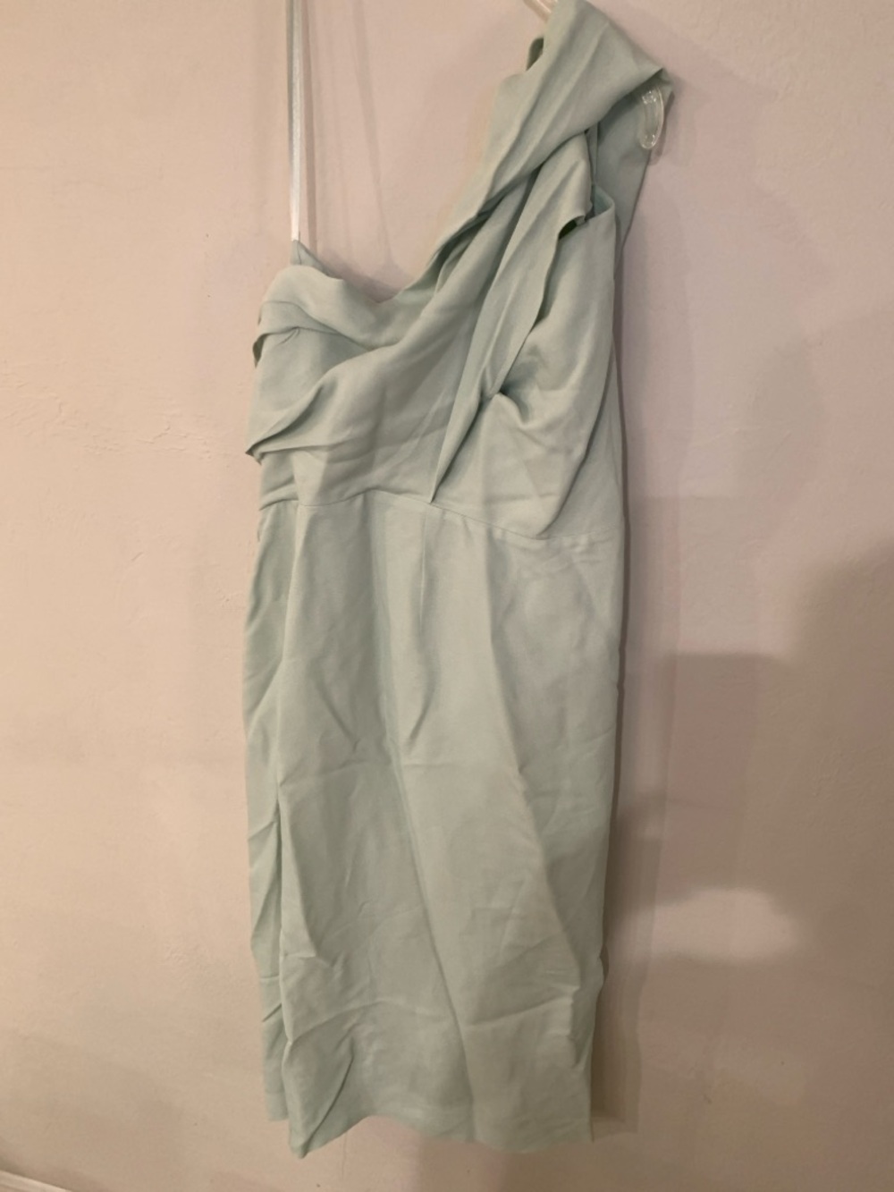 Reiss One-Shoulder Pale Mint Dress NWT  10 retail $370